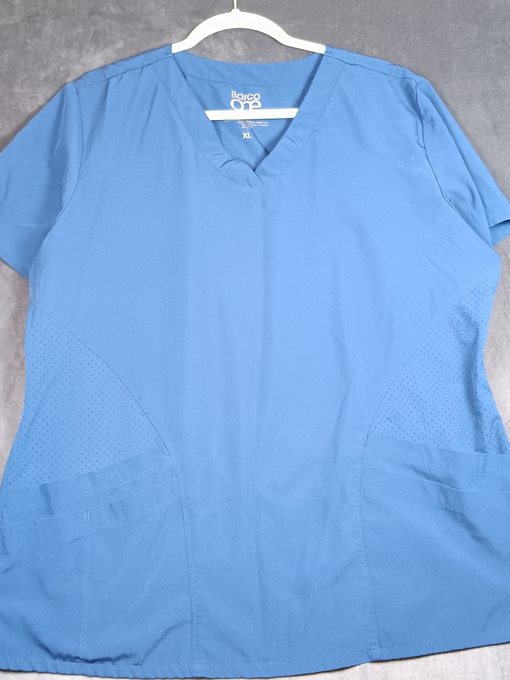 Barco One Women's V-Neck Scrub Top in Blue